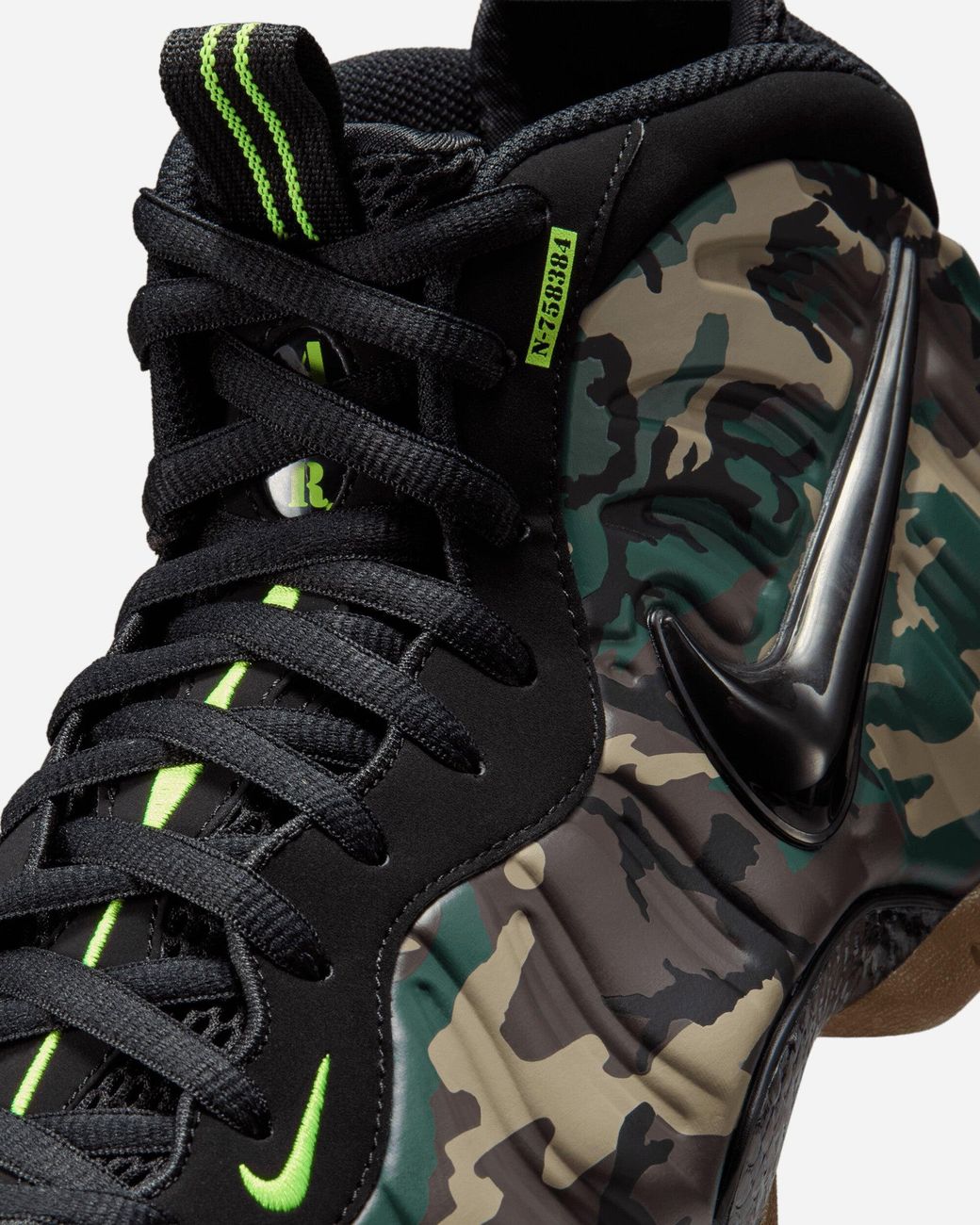 Nike Black Air Foamposite Pro Premium Sneakers Voltage Dark for men