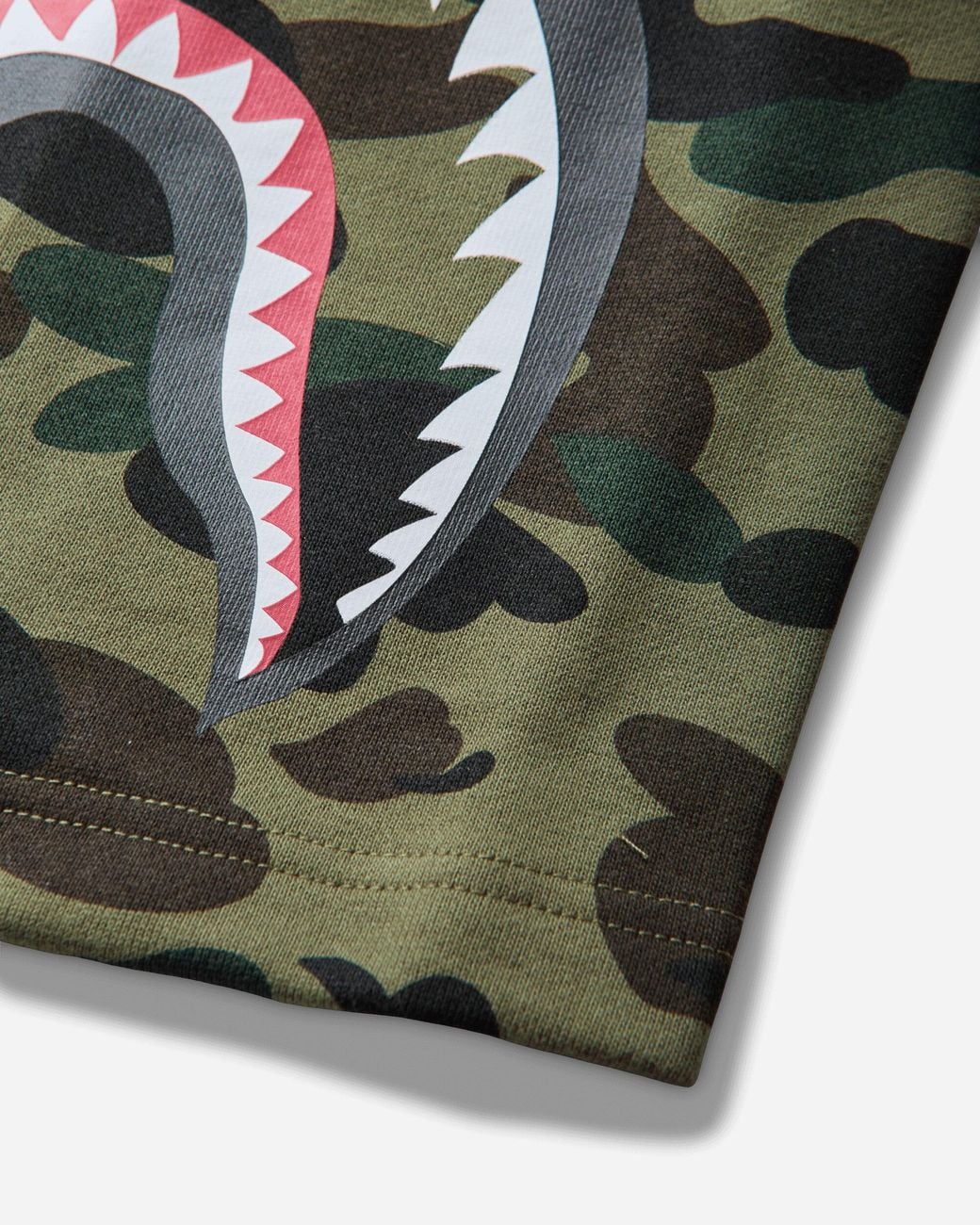 A Bathing Ape Green 1St Camo Shark Neck Warmer for men