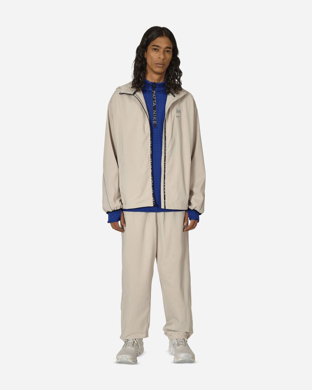 nike oversized drawstring tracksuit in cream