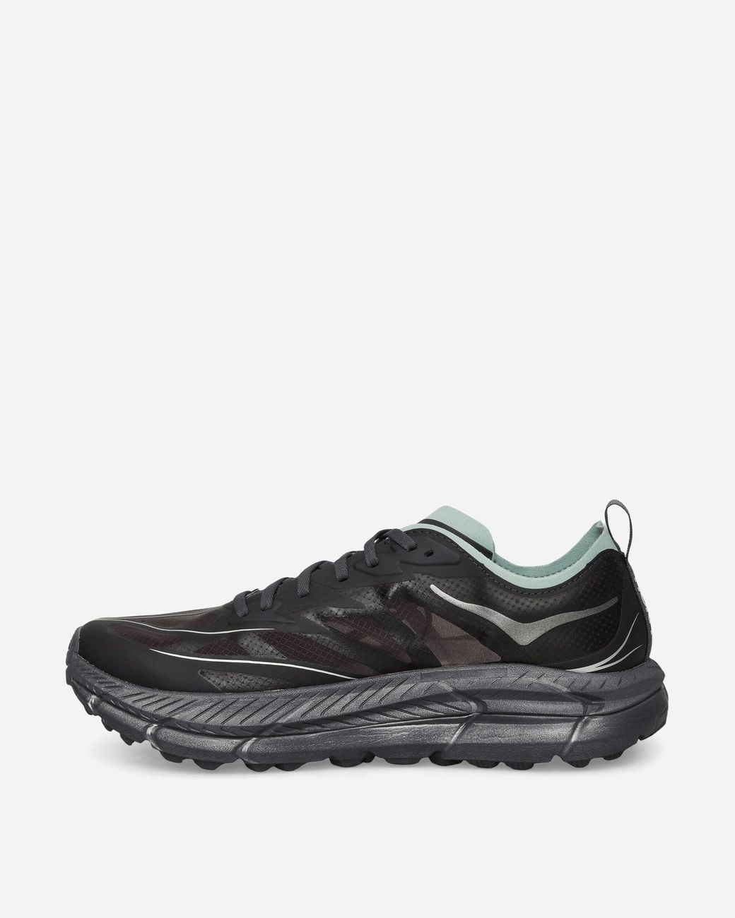 Hoka One One Black Mafate Speed 4 Lite Sneakers Charcoal / Jade for men