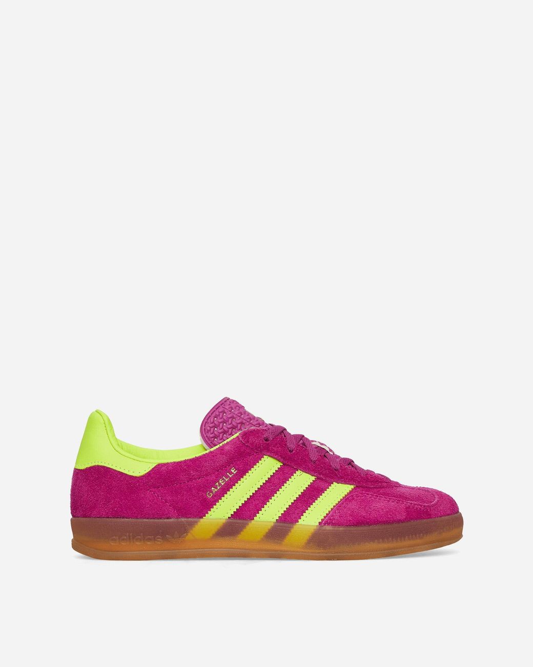 adidas Wmns Gazelle Indoor Sneakers Shock Purple / Solar Yellow in Pink ...