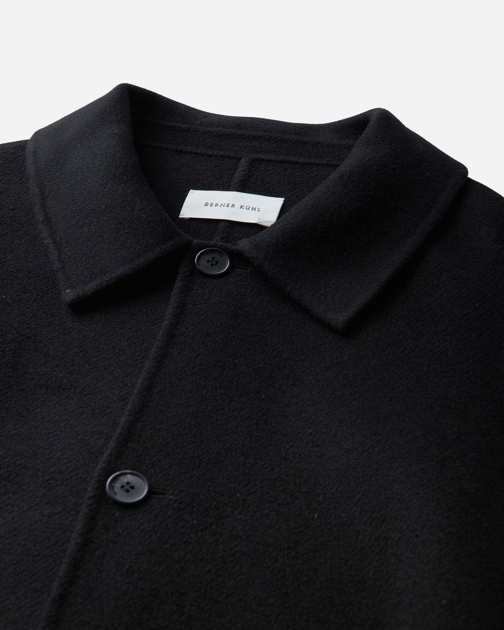 BERNER KUHL Black S Naval Coat Woolcash for men