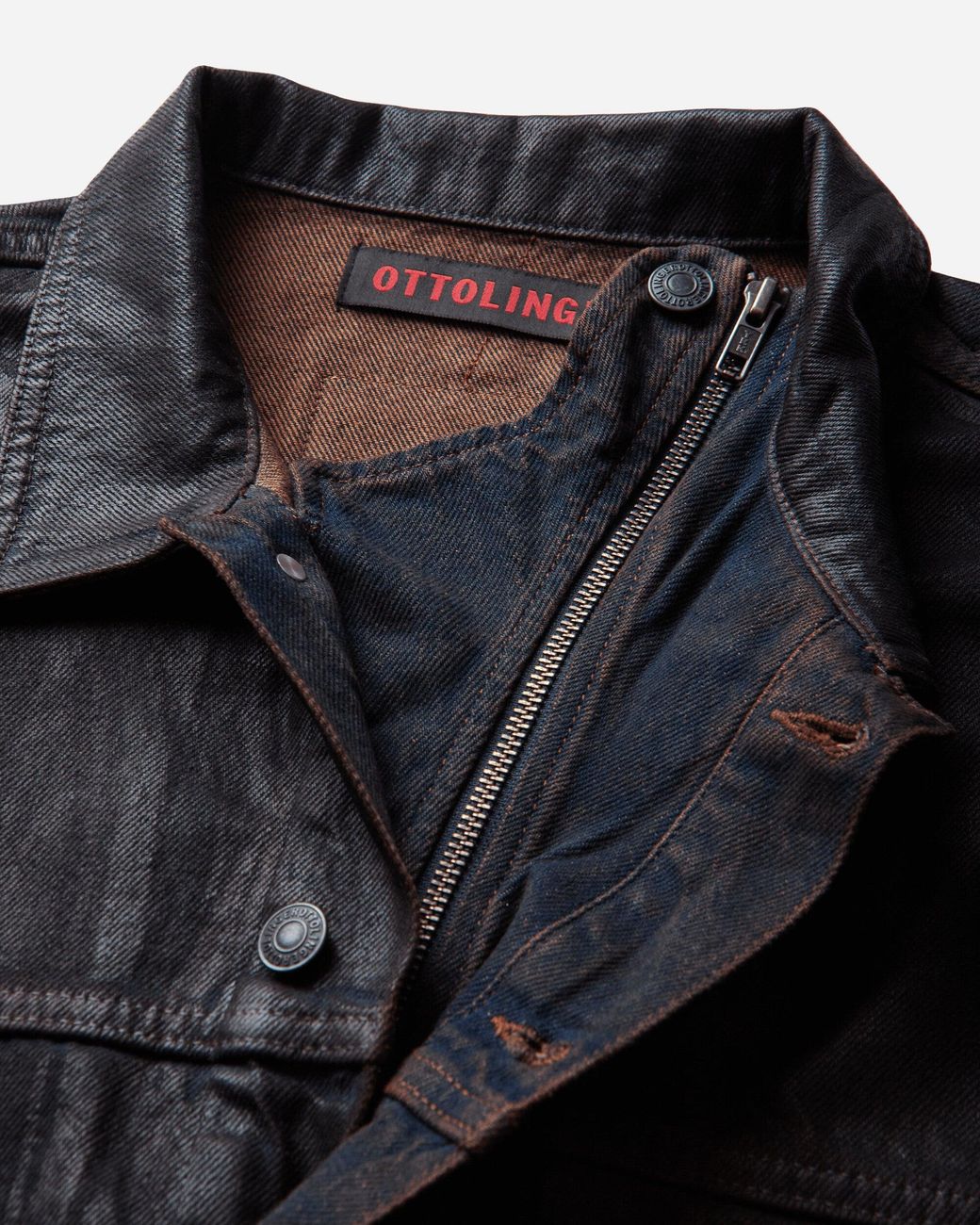 OTTOLINGER Black Glazed Flex Denim Jacket Overdye
