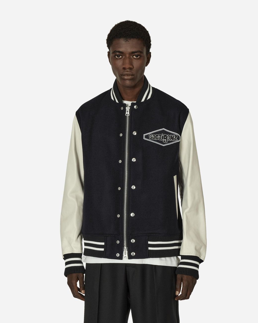 Sacai Gonz Wool Melton X Leather Jacket Off in Black for Men | Lyst UK Sacai Gonz Wool Melton X Leather Jacket Off in Black for Men | Lyst UK