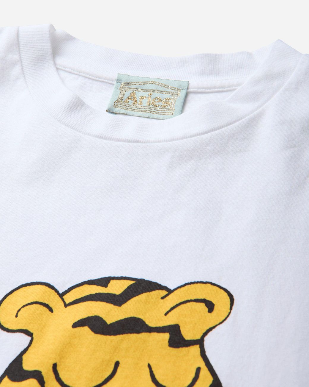 Aries White Smoking Tiger T-Shirt for men