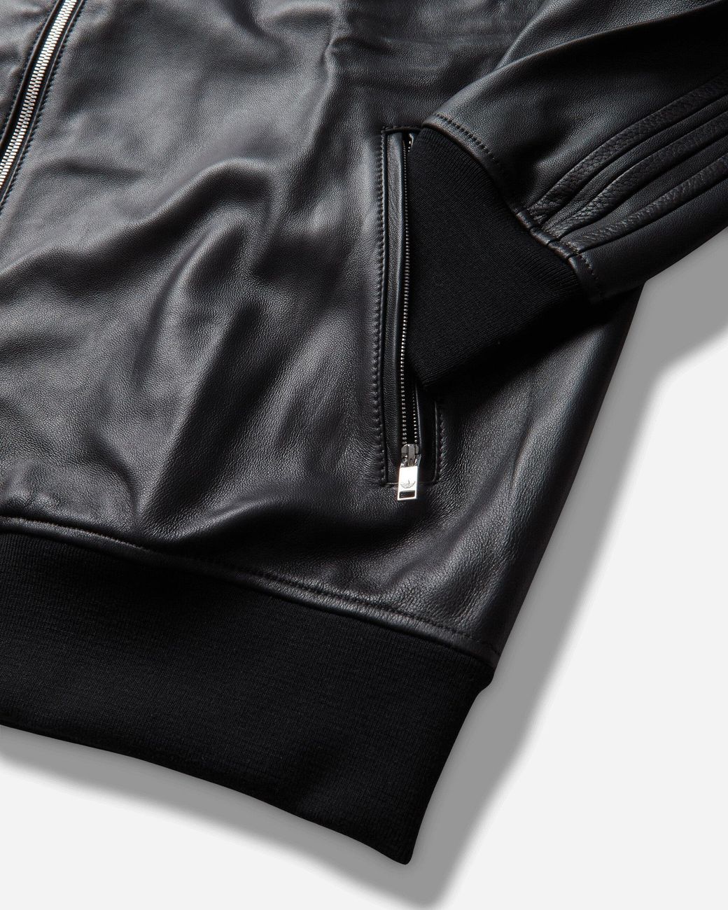 adidas A-type Leather Firebird Track Top in Black for Men | Lyst