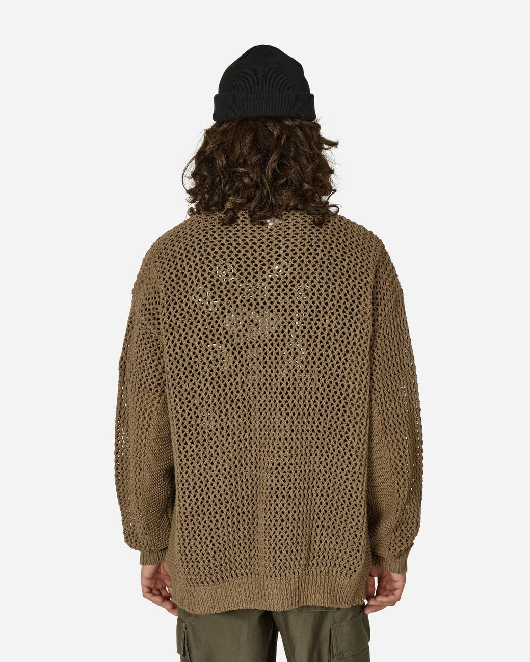 トップス cavempt c.e COLLARED MESH KNIT CARDIGAN cav-empt-Green-Collared-Mesh-