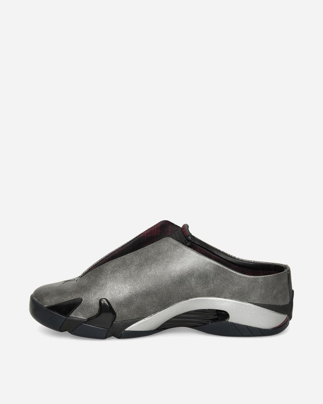 Nike Gray Mowalola Air Jordan 14 Retro Mules / Metallic Silver for men