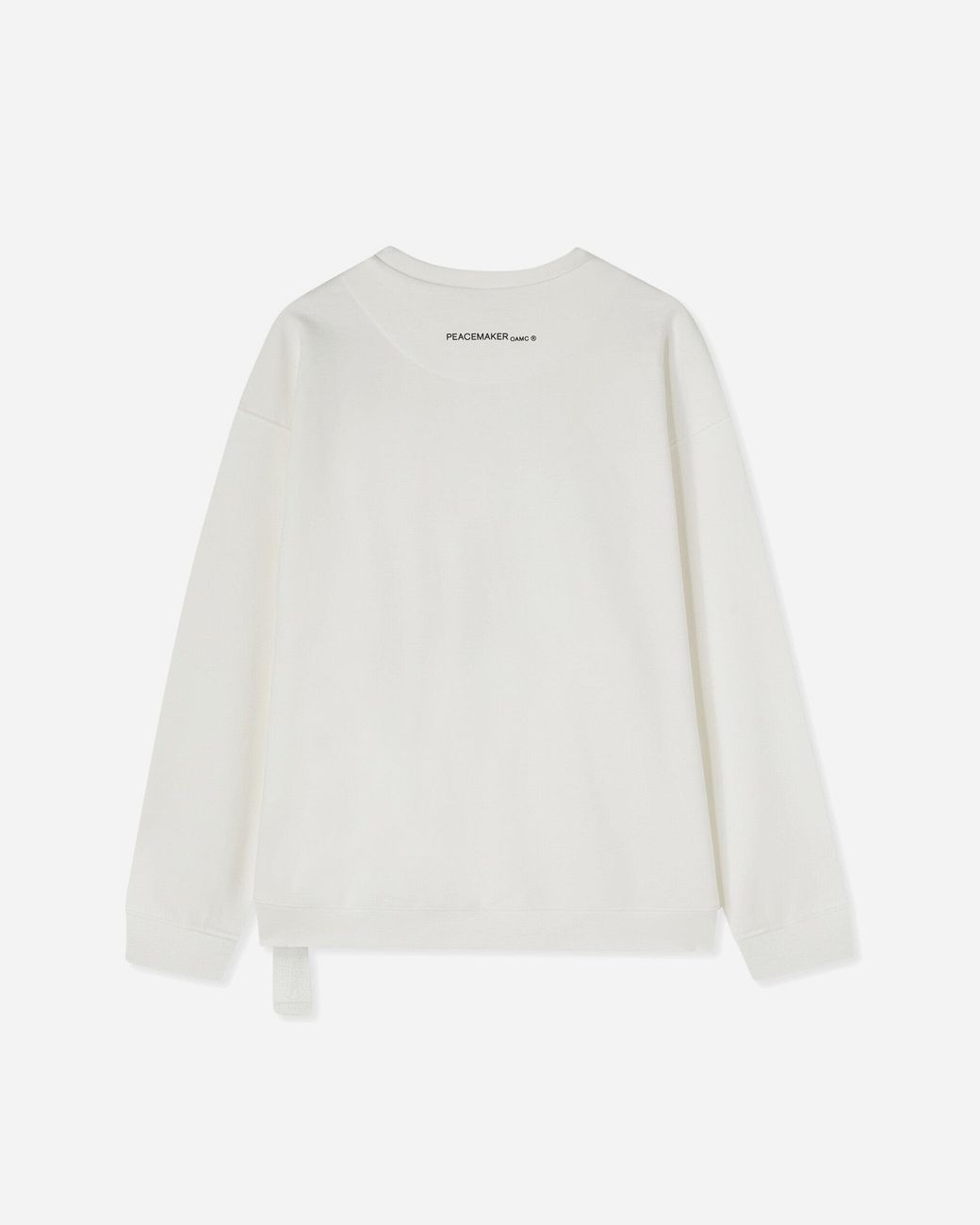Oamc Peacemaker White Men S Bird Loose Fit Crewneck Sweatshirt Snow for men