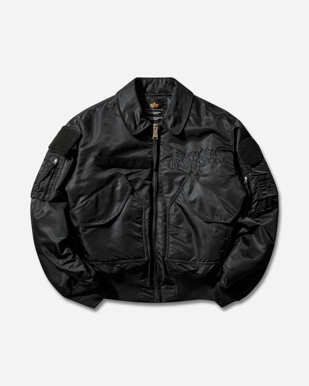 Alpha Industries Black Slam Jam Cwu-45 Heritage Bomber Jacket for men