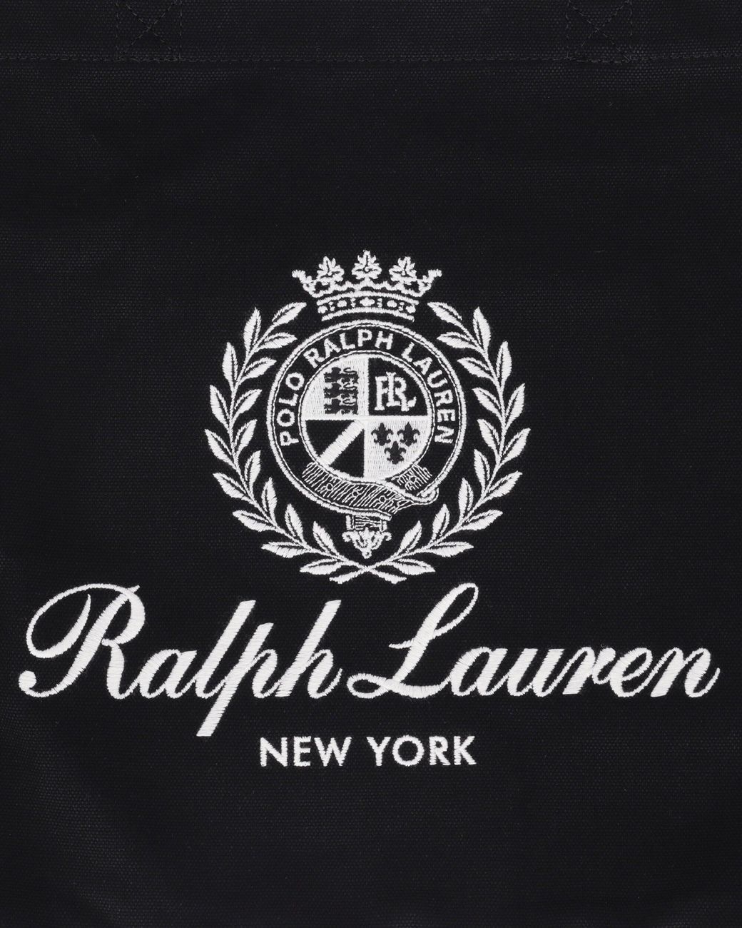 Polo Ralph Lauren Black Crest-embroidered Canvas Tote Bag for men