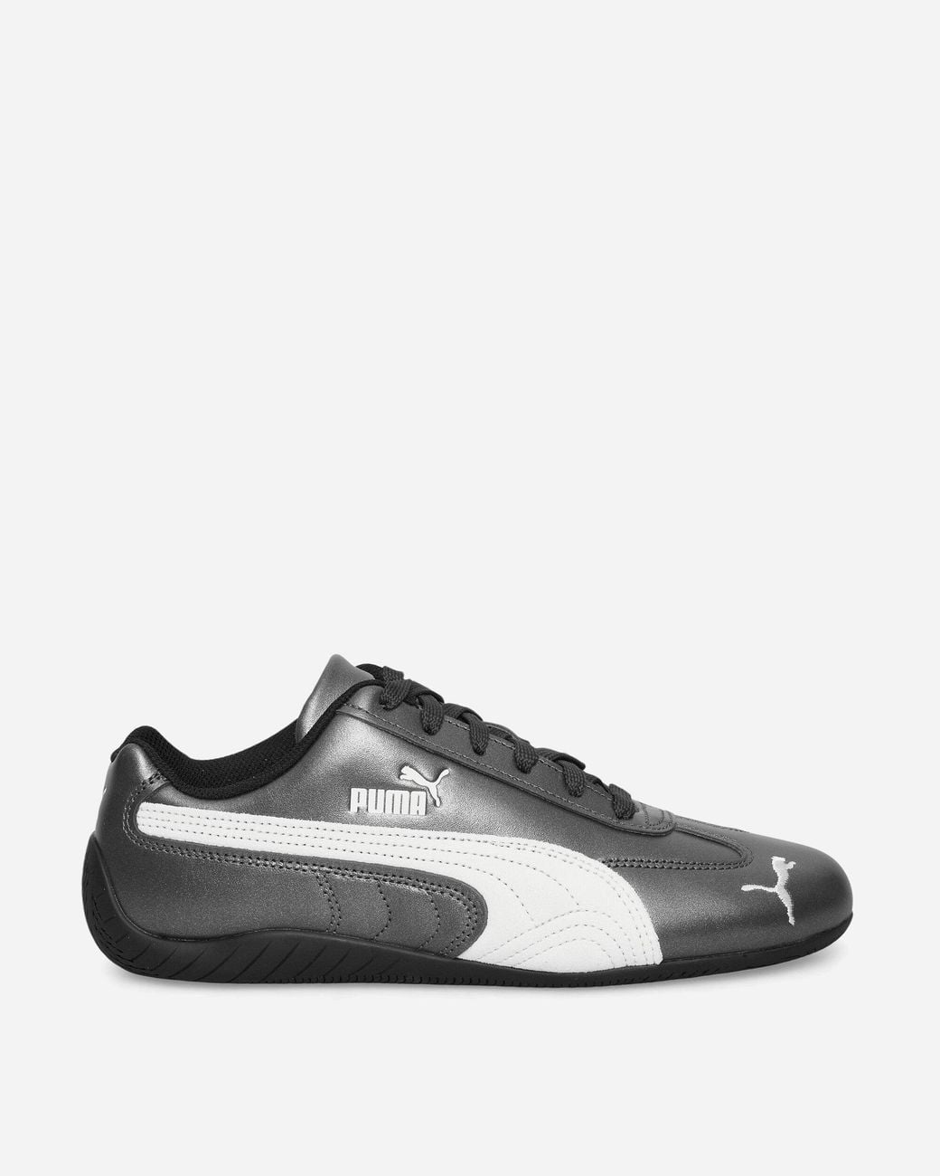 PUMA Black Speedcat Metallic Sneakers / Warm White for men
