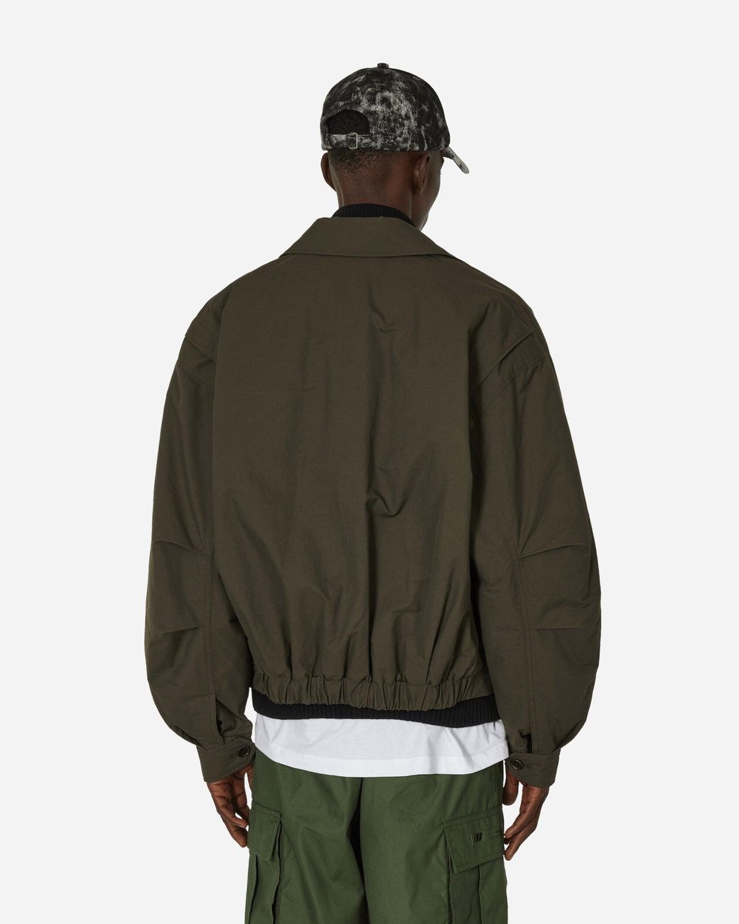 Amomento Padded Cotton Nylon Jacket Dark in Brown for Men | Lyst