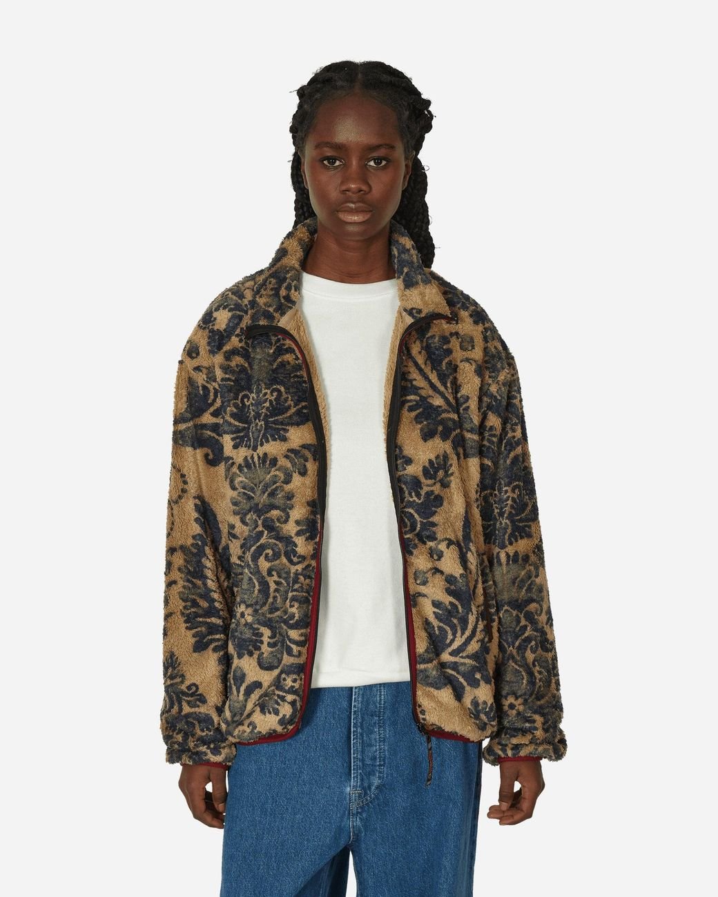 kapital-Beige-Damask-Fleece-