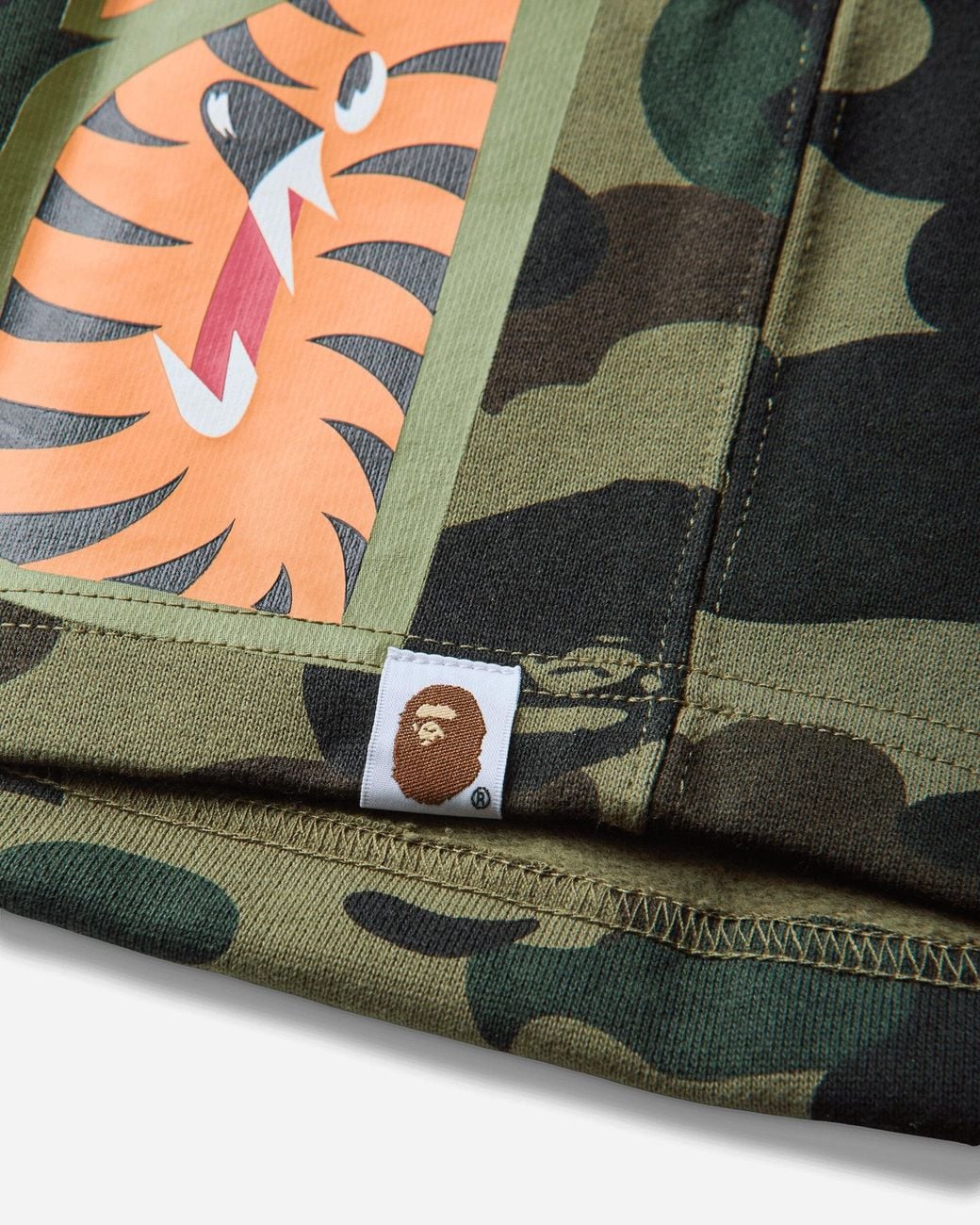 A Bathing Ape Green 1St Camo Shark Neck Warmer for men