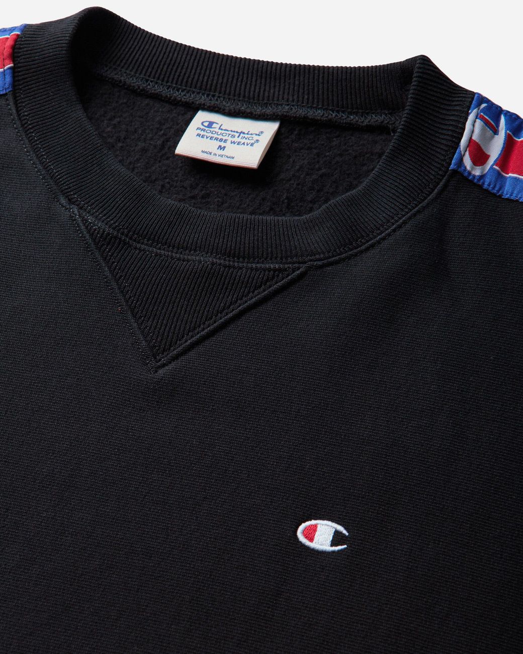 Champion Black Reverse Weave Crewneck Sweatshirt for men