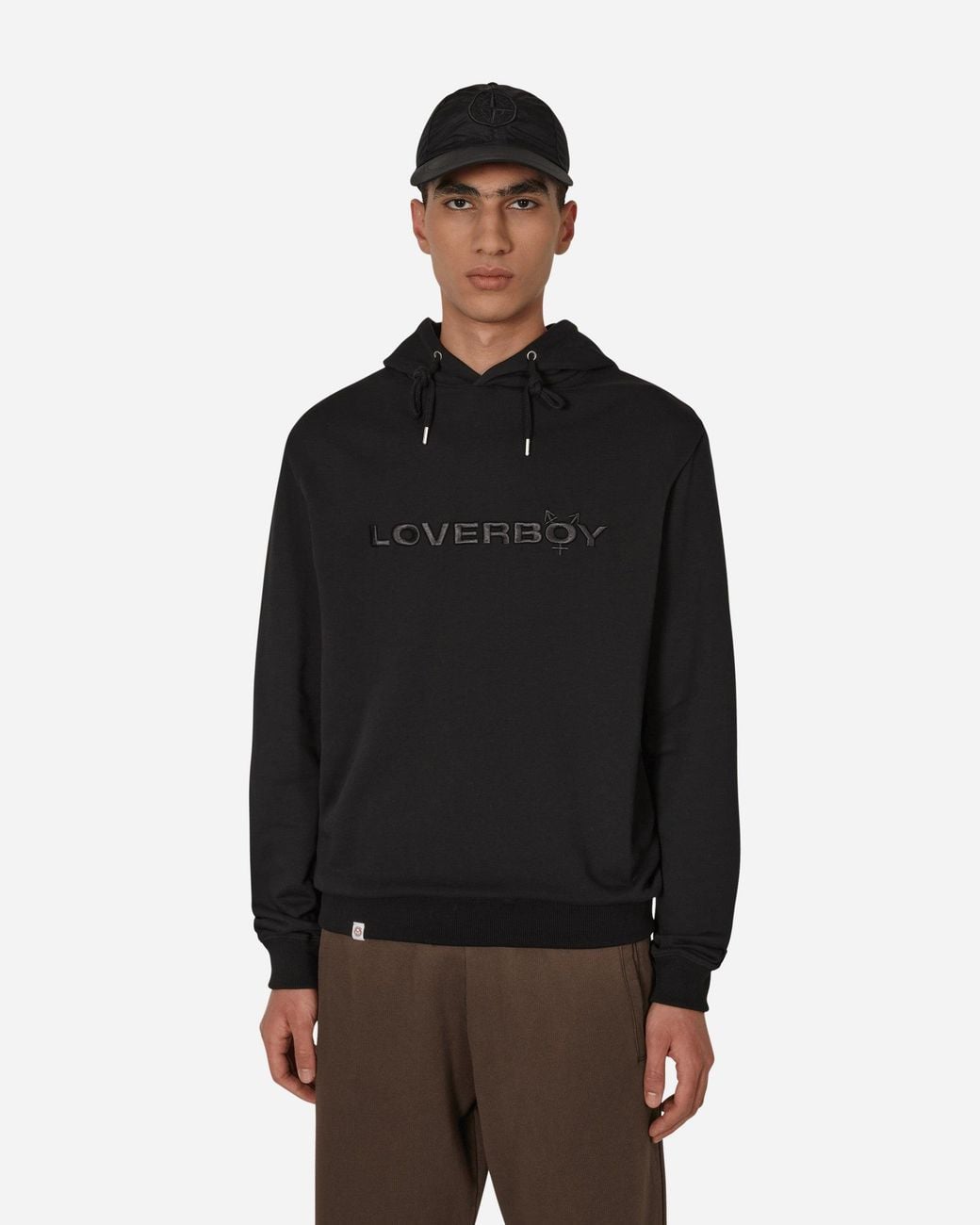 Charles Jeffrey Black Logo Hooded Sweatshirt for men