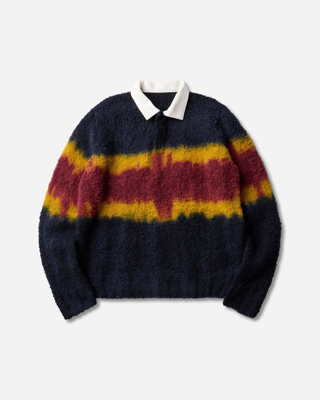Sacai Blue Men S Chusen-dyed Knit Polo Shirt for men