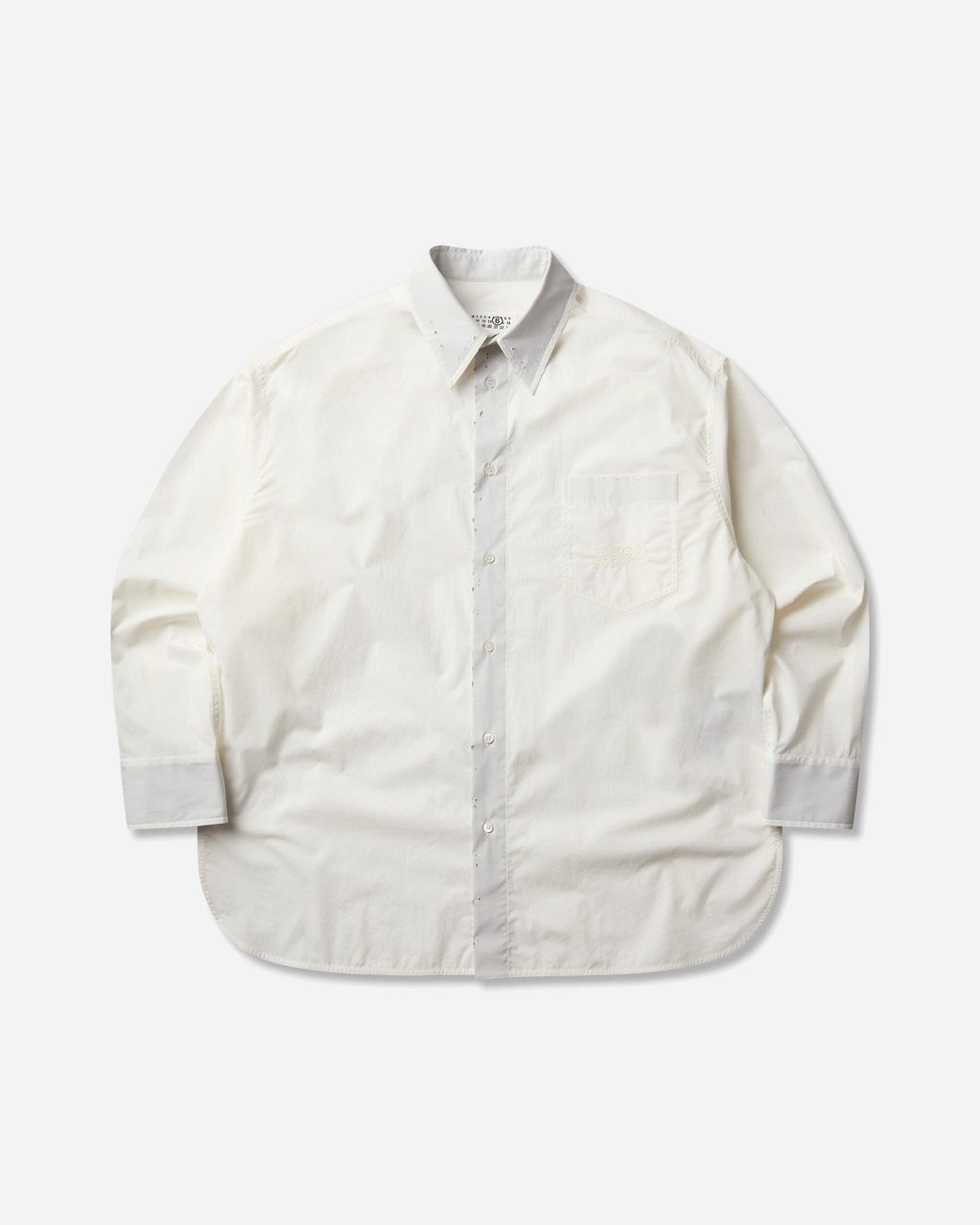 MM6 by Maison Margiela White Men S Cotton Poplin Shirt Off for men