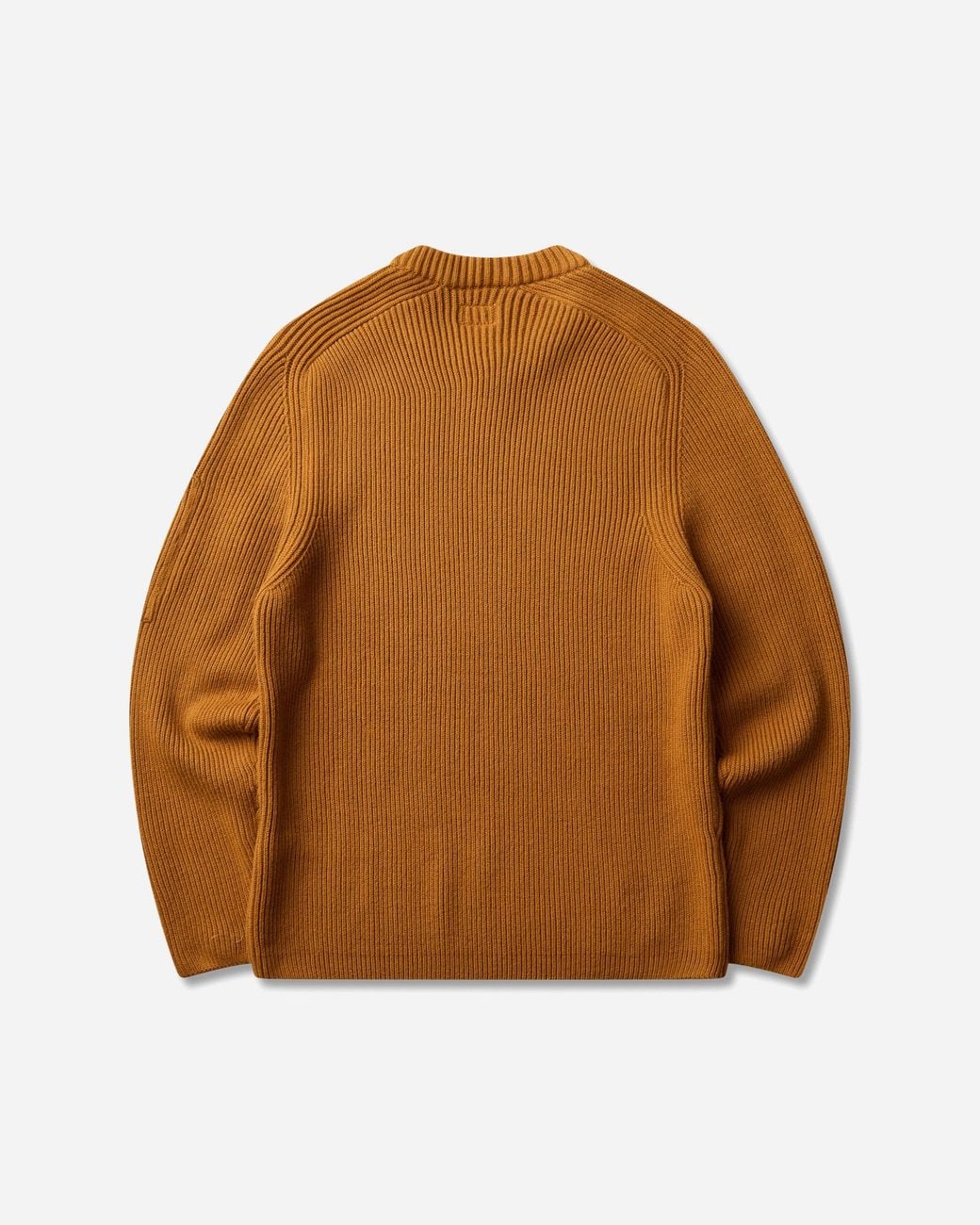 C P Company Brown Men S Full Rib Crewneck Sweater Buck Thorn for men