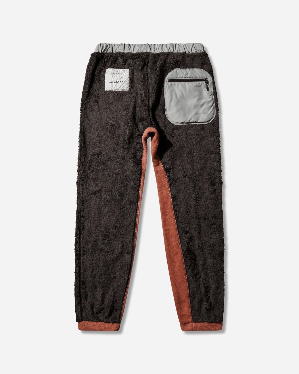 And Wander Black Slam Jam High Loft Polartec Fleece Pants for men