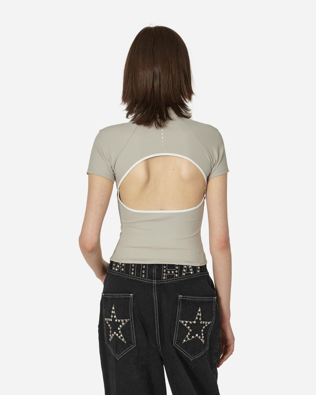 Hyein Seo Slashed Zip Top in White | Lyst