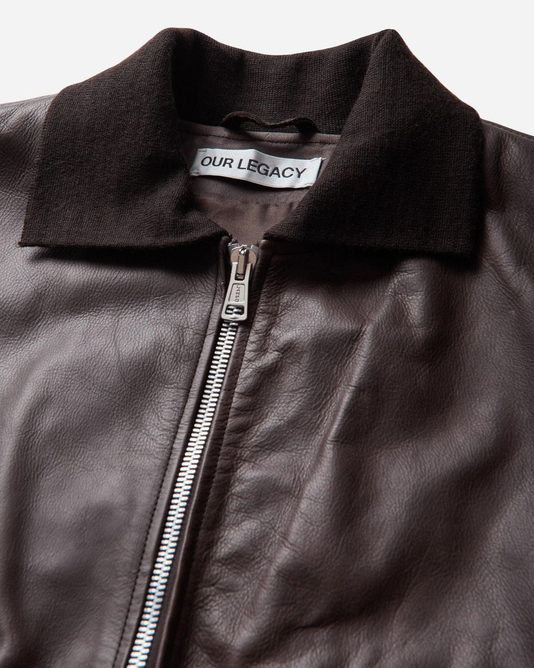 Our Legacy Brown S Mini Bomber Jacket Matted