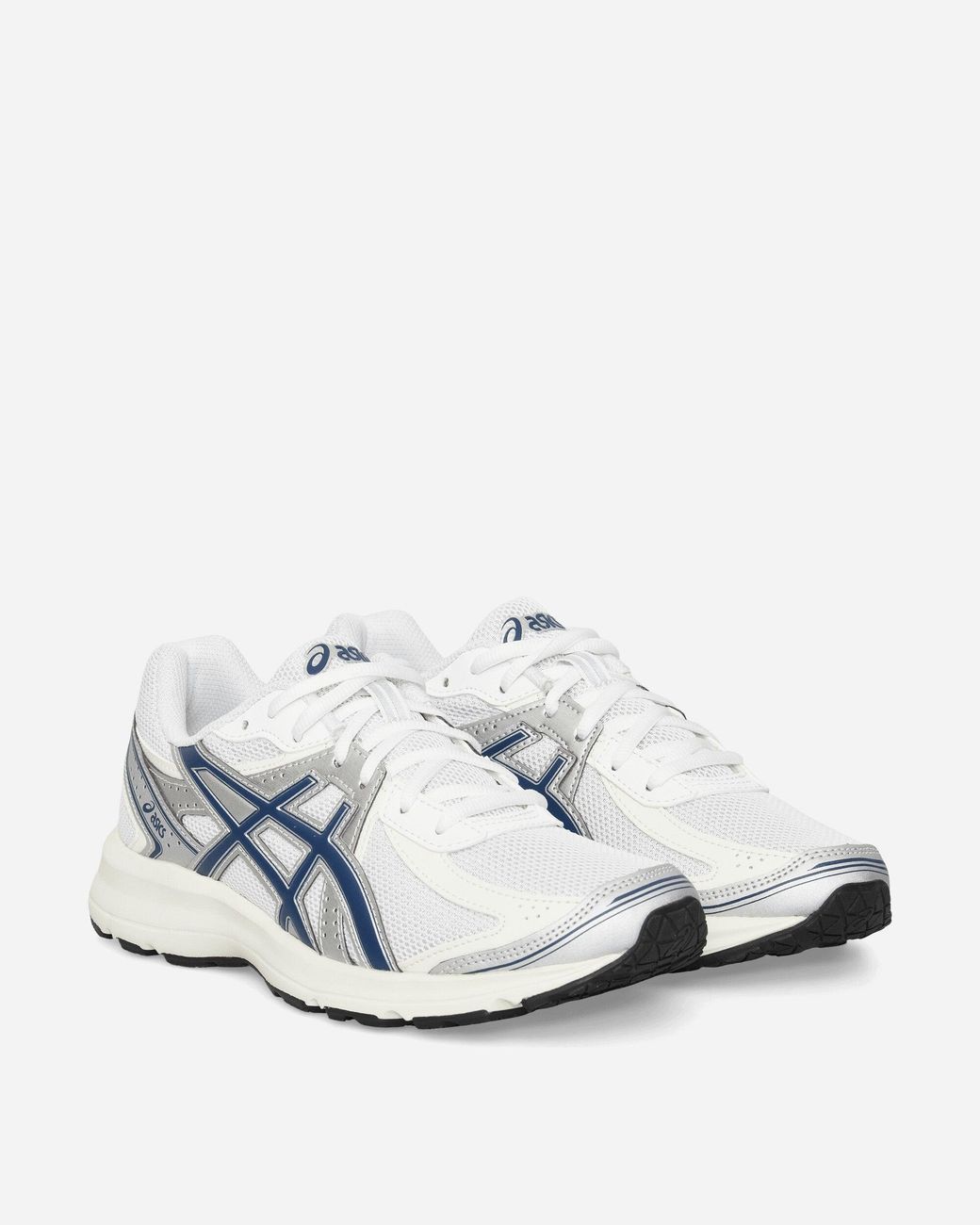 Asics White Jog 100s Sneakers / Independence Blue for men