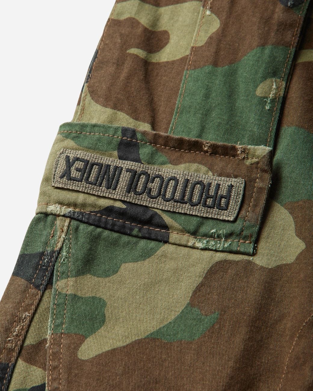 Protocol Index Green S Upside-Down Cargo Shorts Camo for men