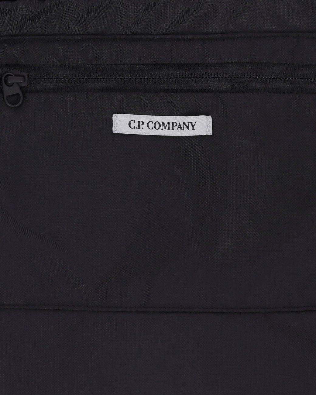 C P Company Black Herringbone Logo Bag for men