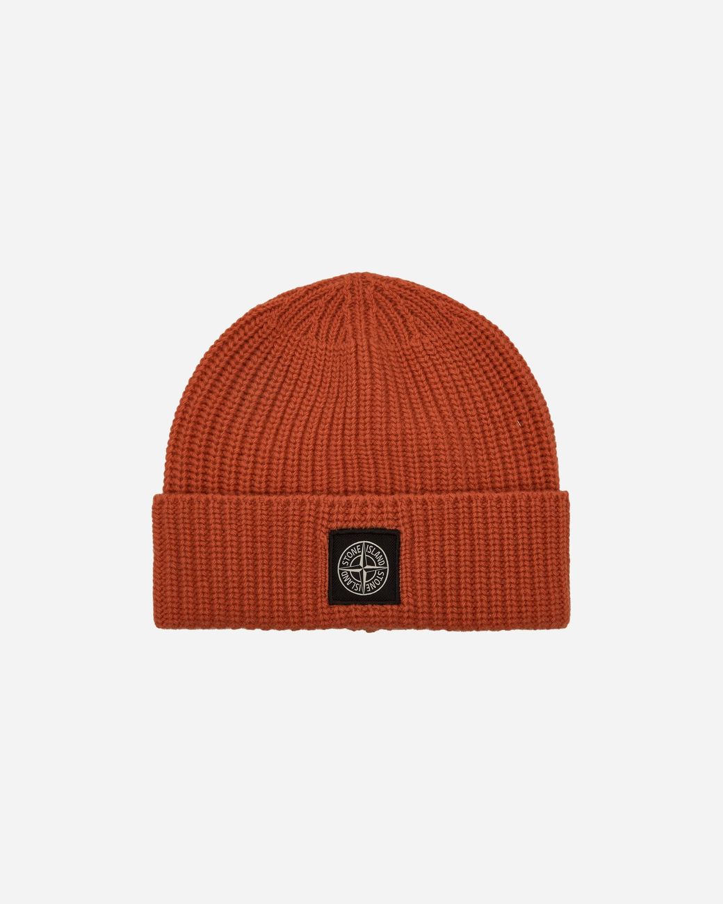 Stone Island Men's' Logo Patch Beanie Hat in Beige | LN-CC®