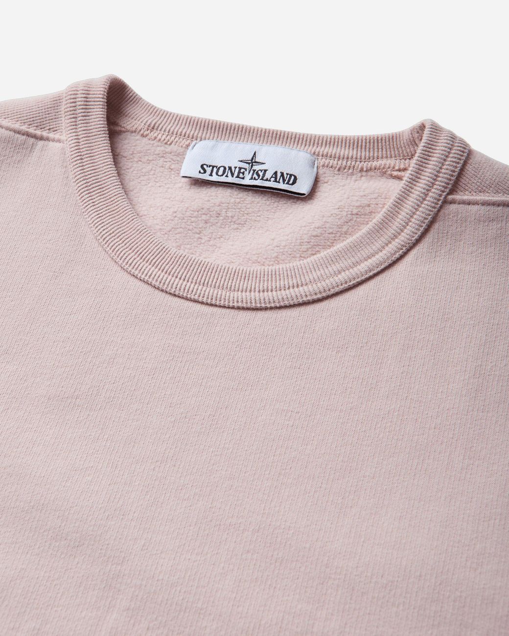 Stone Island Pink Organic Cotton Fleece Crewneck Sweatshirt Antique Rose for men