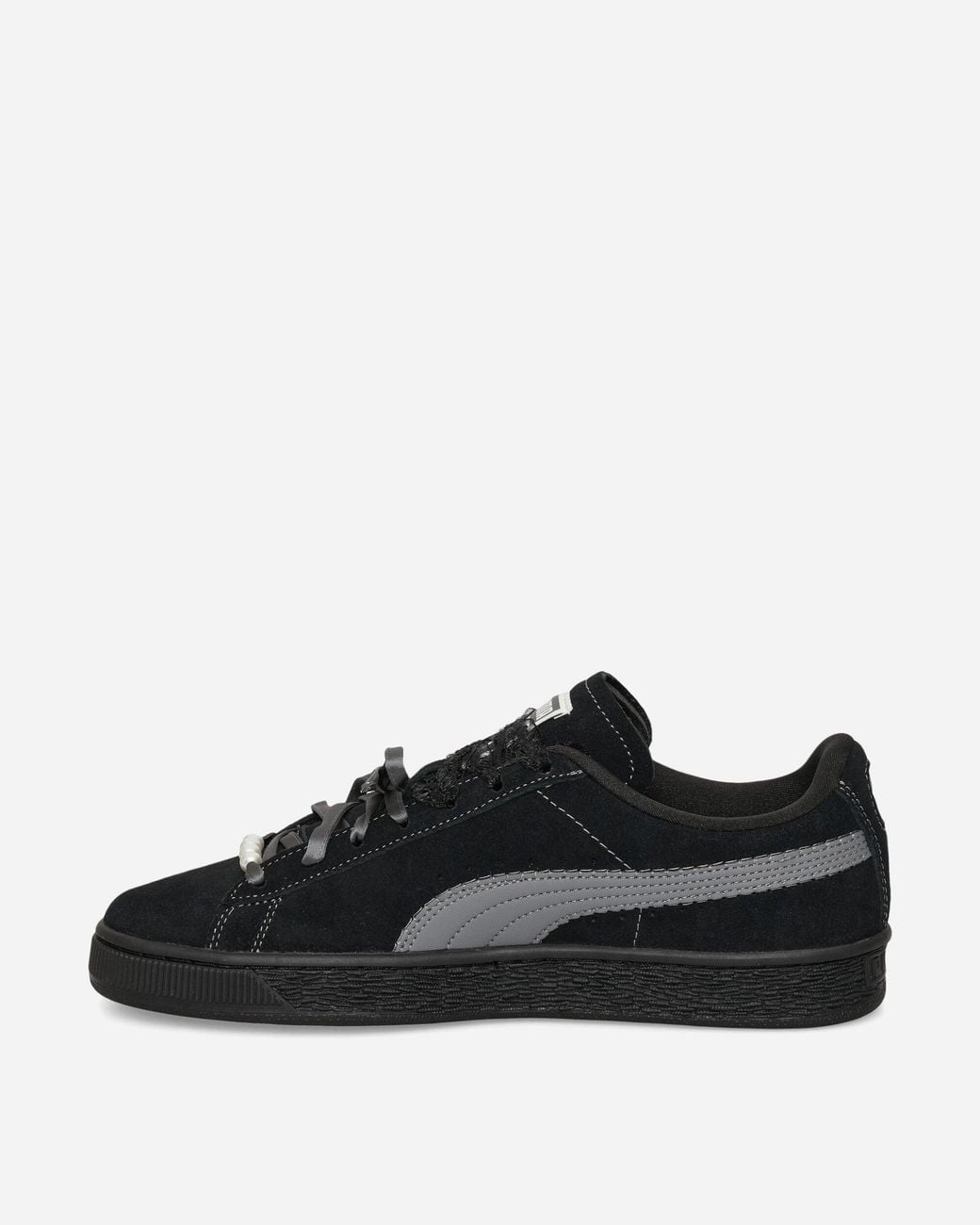 PUMA Black Women S Suede Bloom Sneakers / Slate Sky