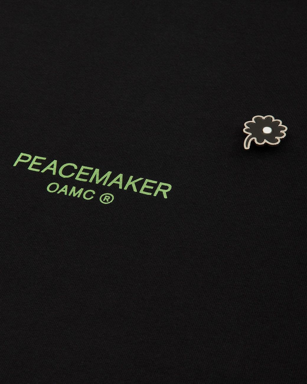 Oamc Peacemaker Black S Dynamo Print Hooded T-Shirt for men