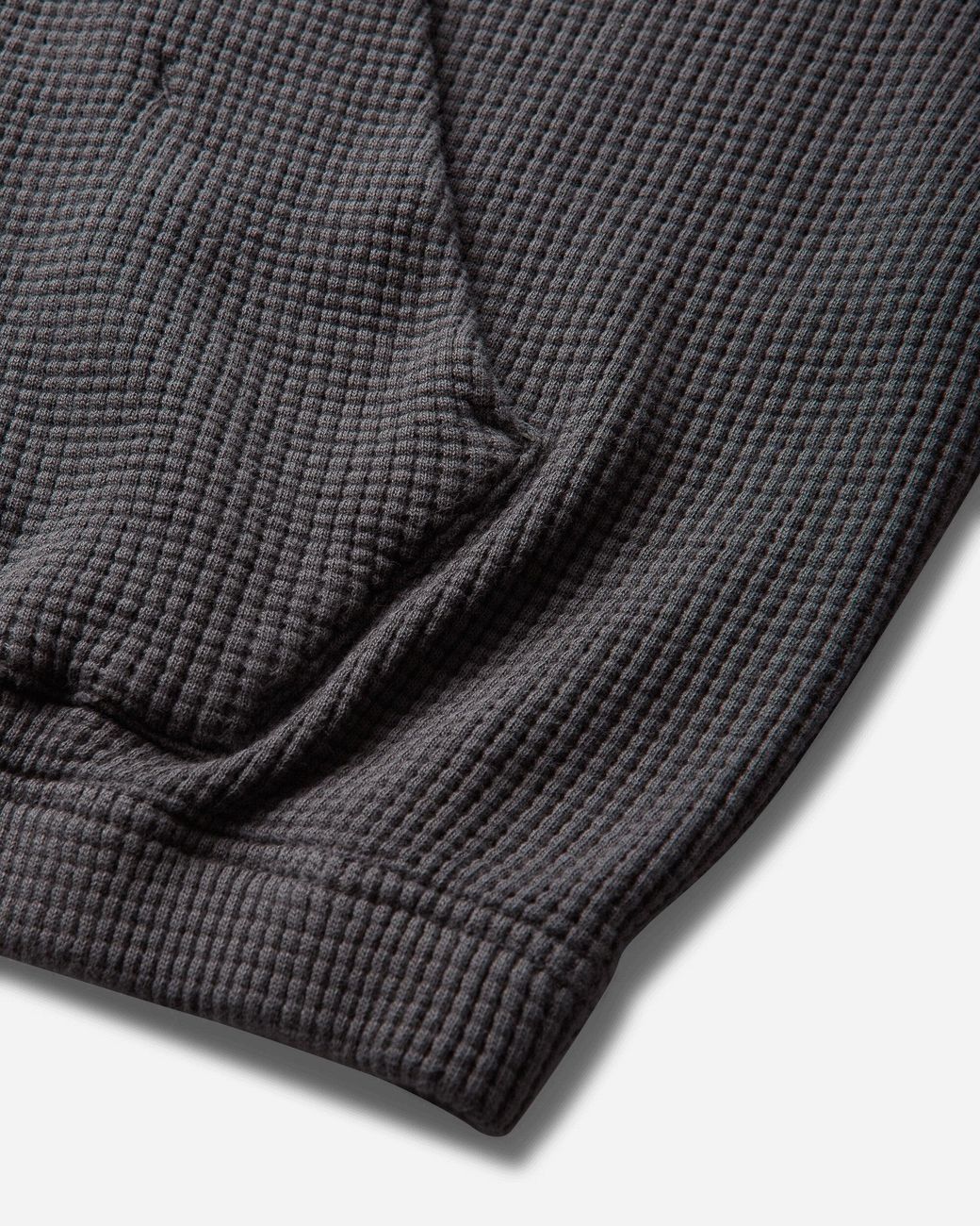 Roa Gray Bee Sun Faded Organic Waffle Zip-Up Hoodie Graphite for men