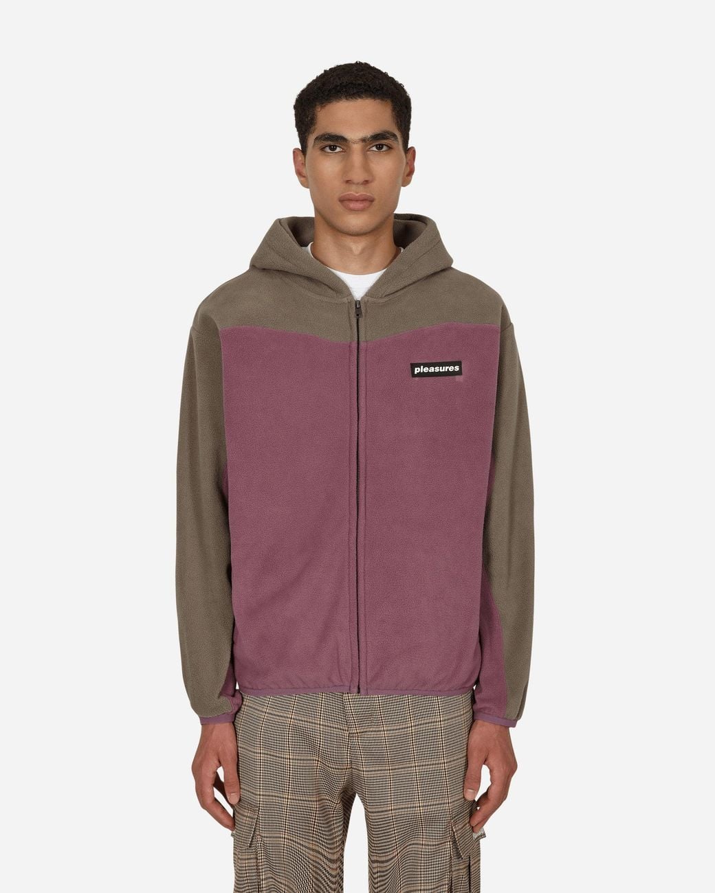 Pleasures Purple Whiskey Zip Hoodie for men
