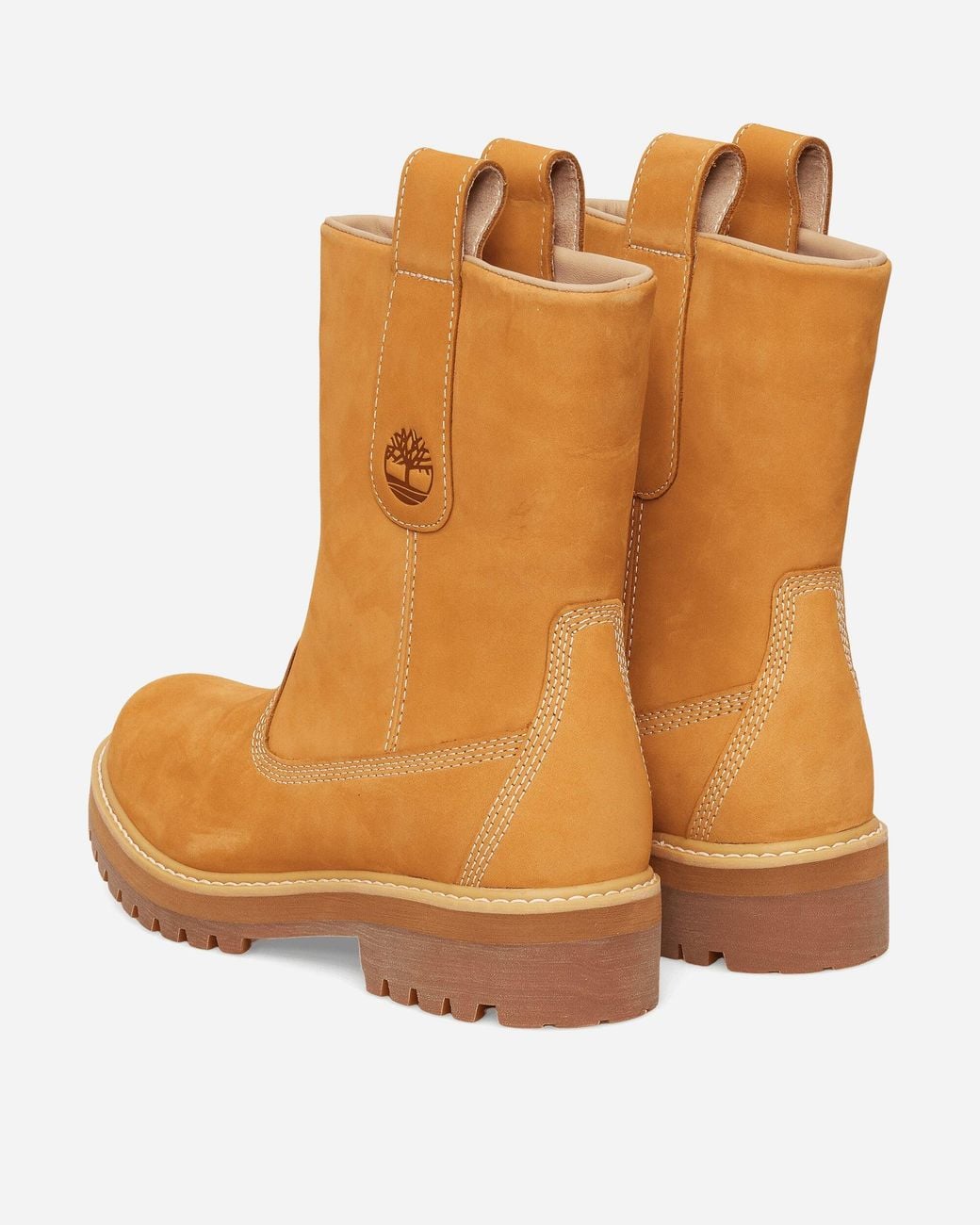 Timberland Orange Heritage Mid Pull-on Boots Wheat for men