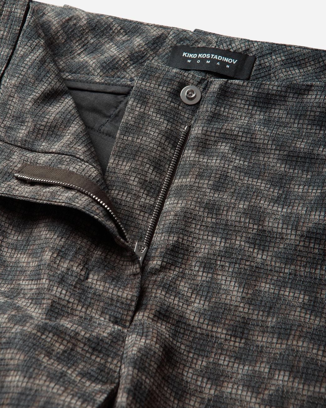 Kiko Kostadinov Gray S Peregrine Trousers Feather Print