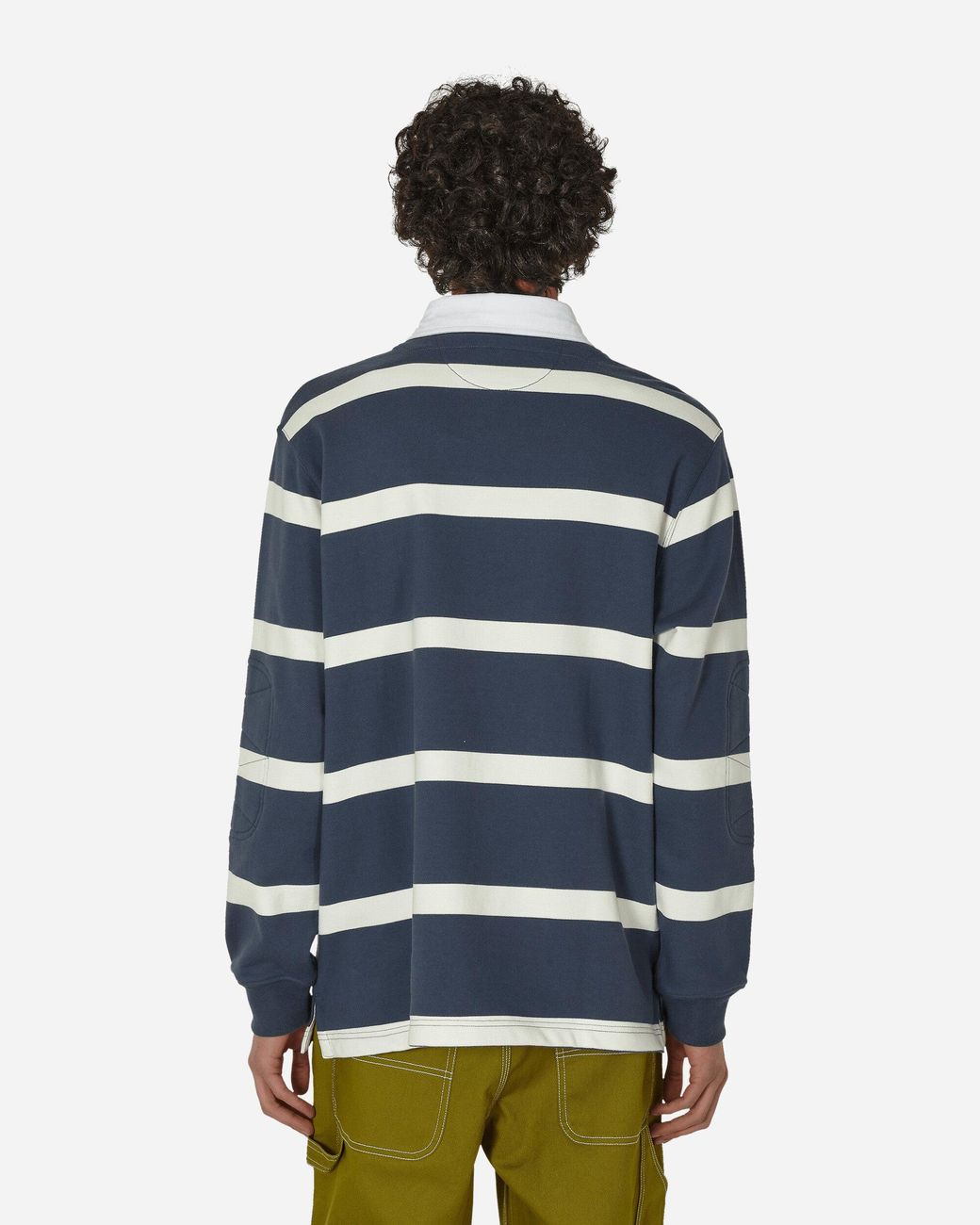 【m a a a1208】 Nike Stripe Rugby Nike Men's Life Striped Heavyweight Rugby Shirt in Thunder