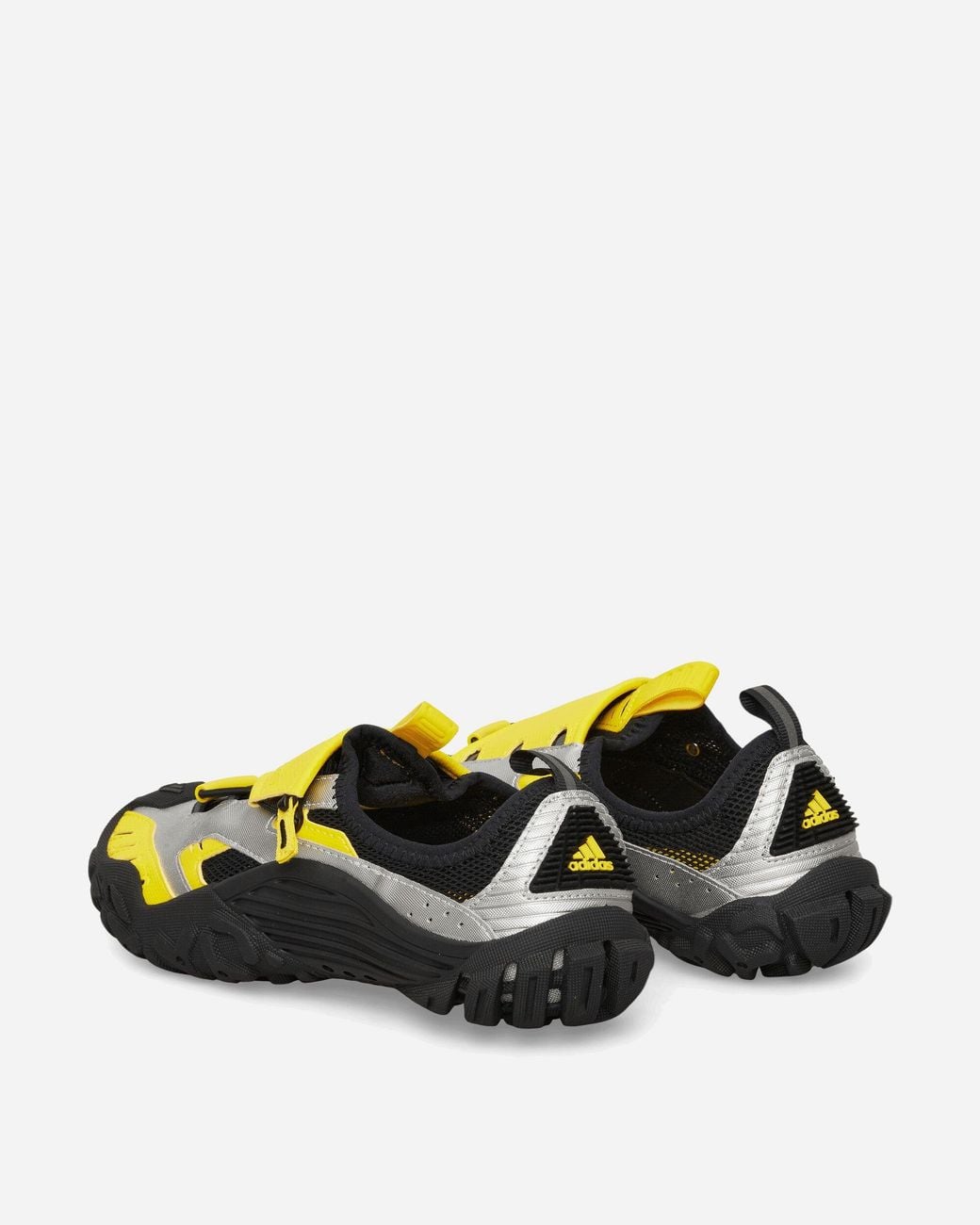 Adidas Yellow Pharrell Williams Virginia Water Moc Shoes / Core Black / Matte Silver for men