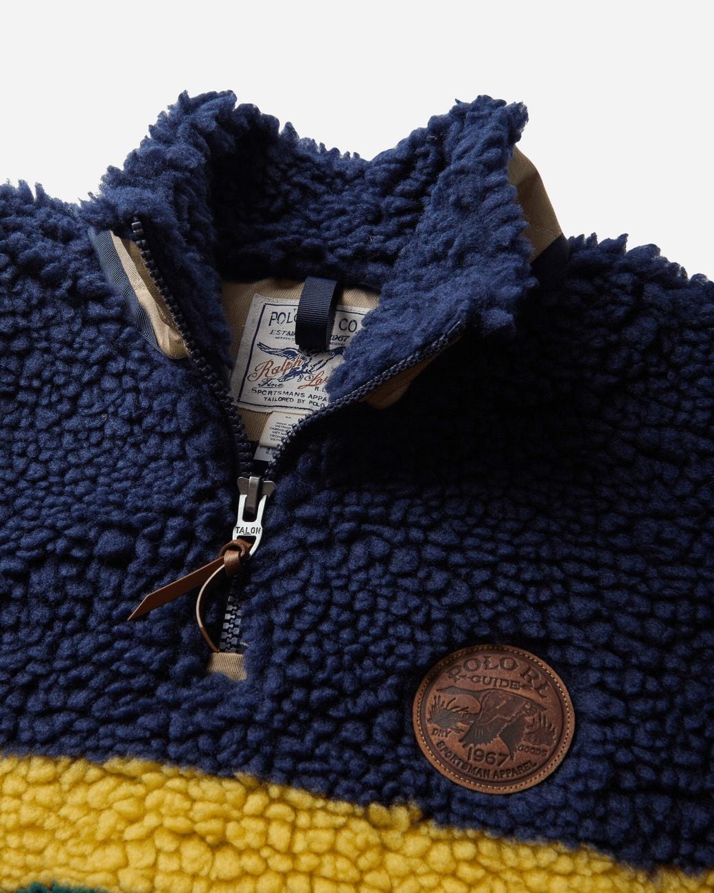 Polo Ralph Lauren Blue S Striped Pile Fleece Pullover Cruise for men