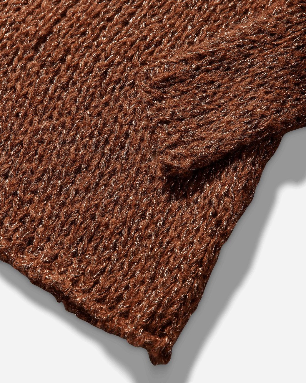 Magliano Brown Web Knit Tee Shiny Rust for men