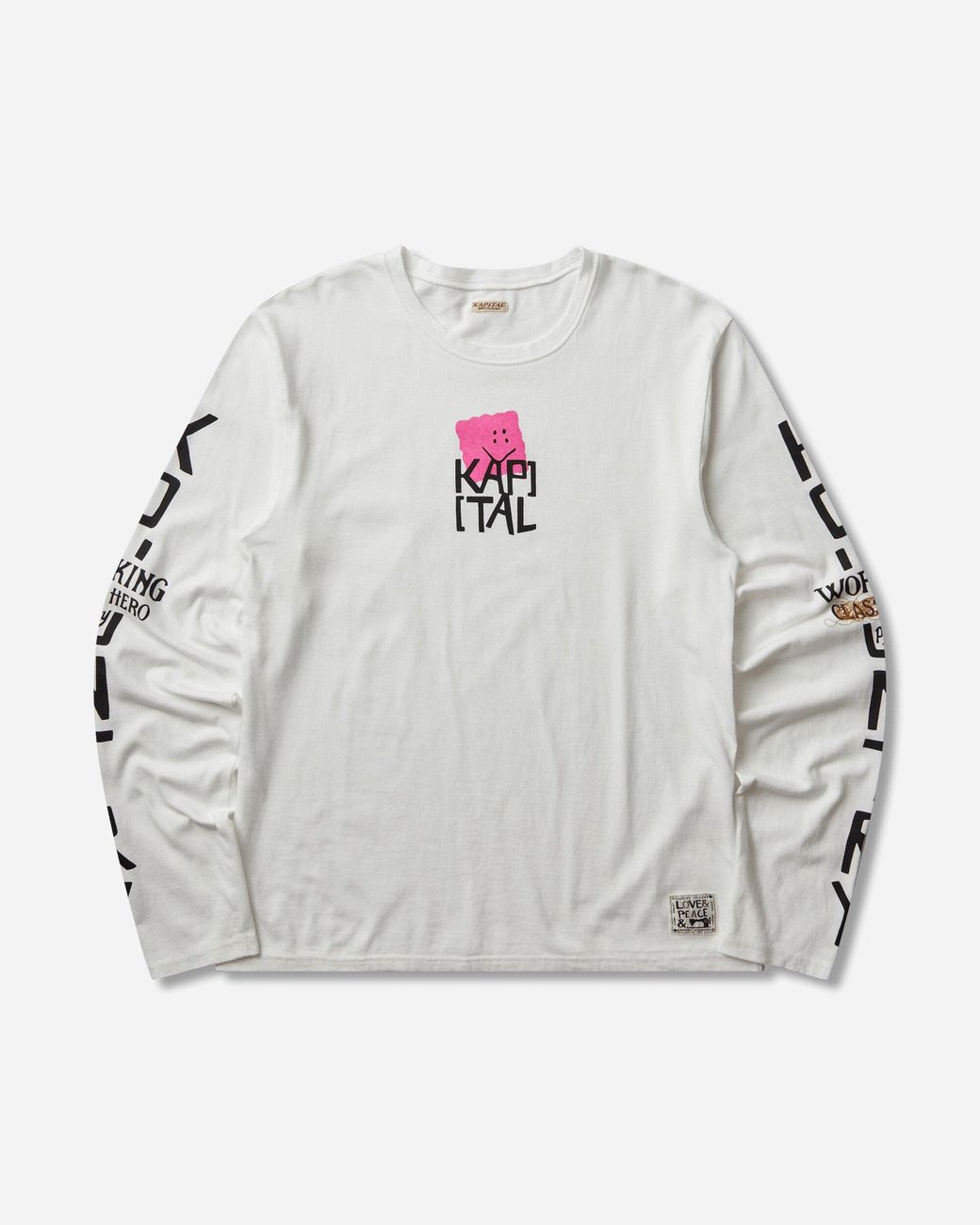 Kapital Gray S 20/-Jersey Crew Longsleeve T-Shirt (Peckish Kap) for men