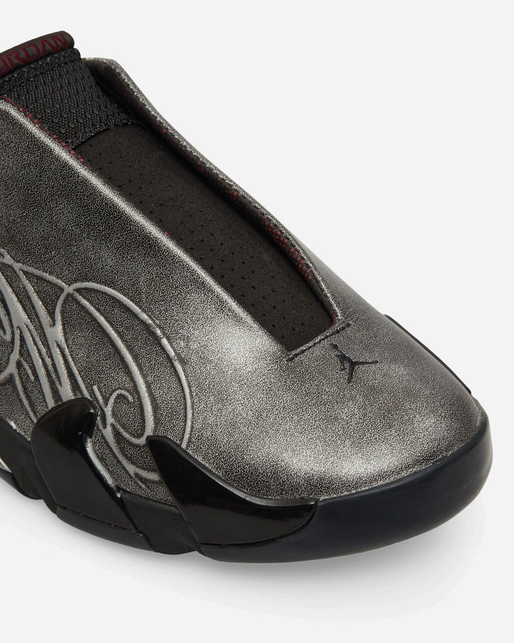 Nike Gray Mowalola Air Jordan 14 Retro Mules / Metallic Silver for men