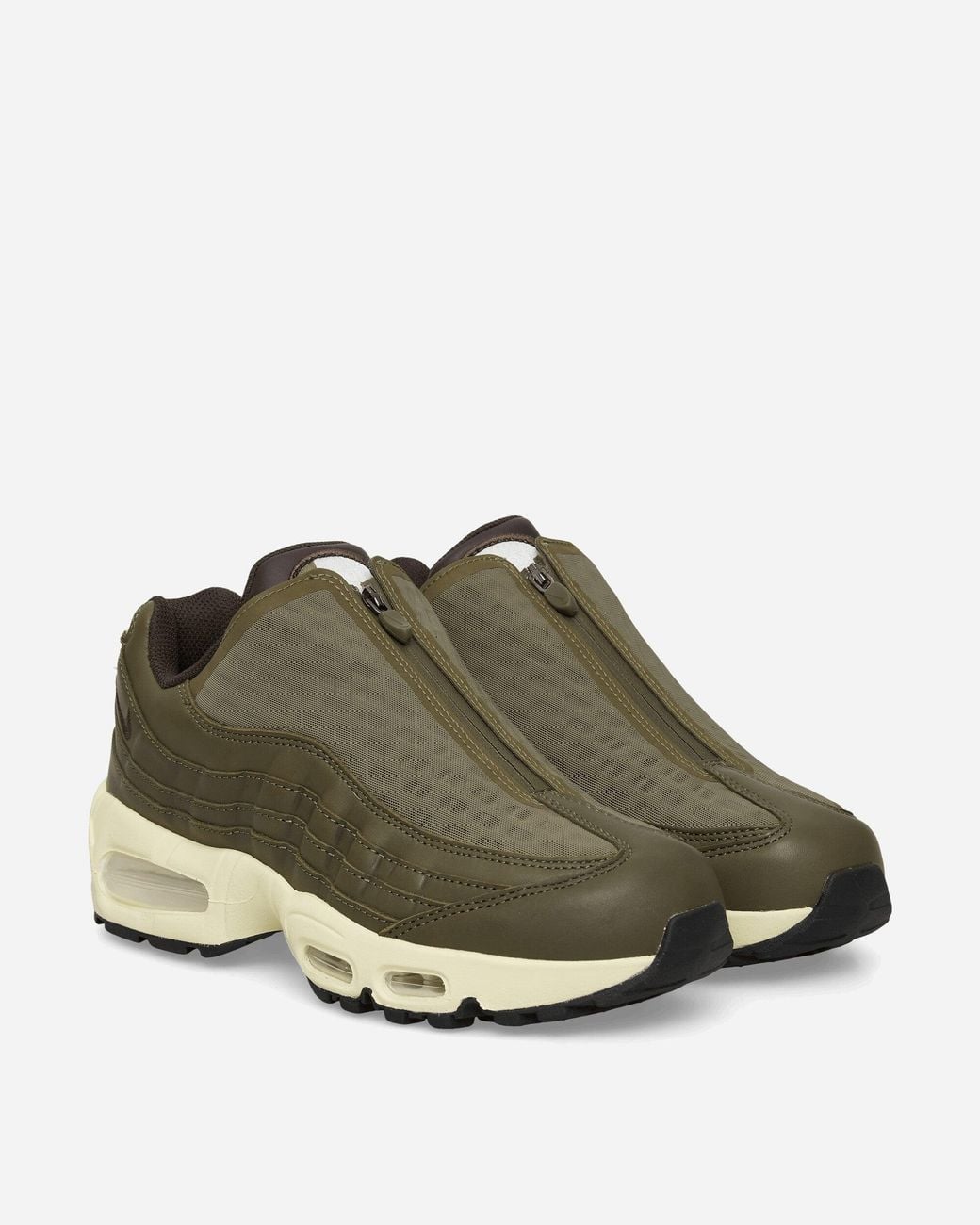 Nike Green Air Max 95 Big Bubble Zip Sneakers Medium Alabaster for men