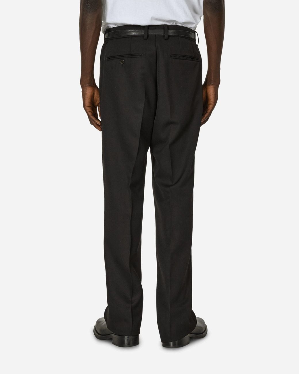 ワコマリア　DOUBLE PLEATED TROUSERS BLACK wacko-maria-Black-Dormeuil-