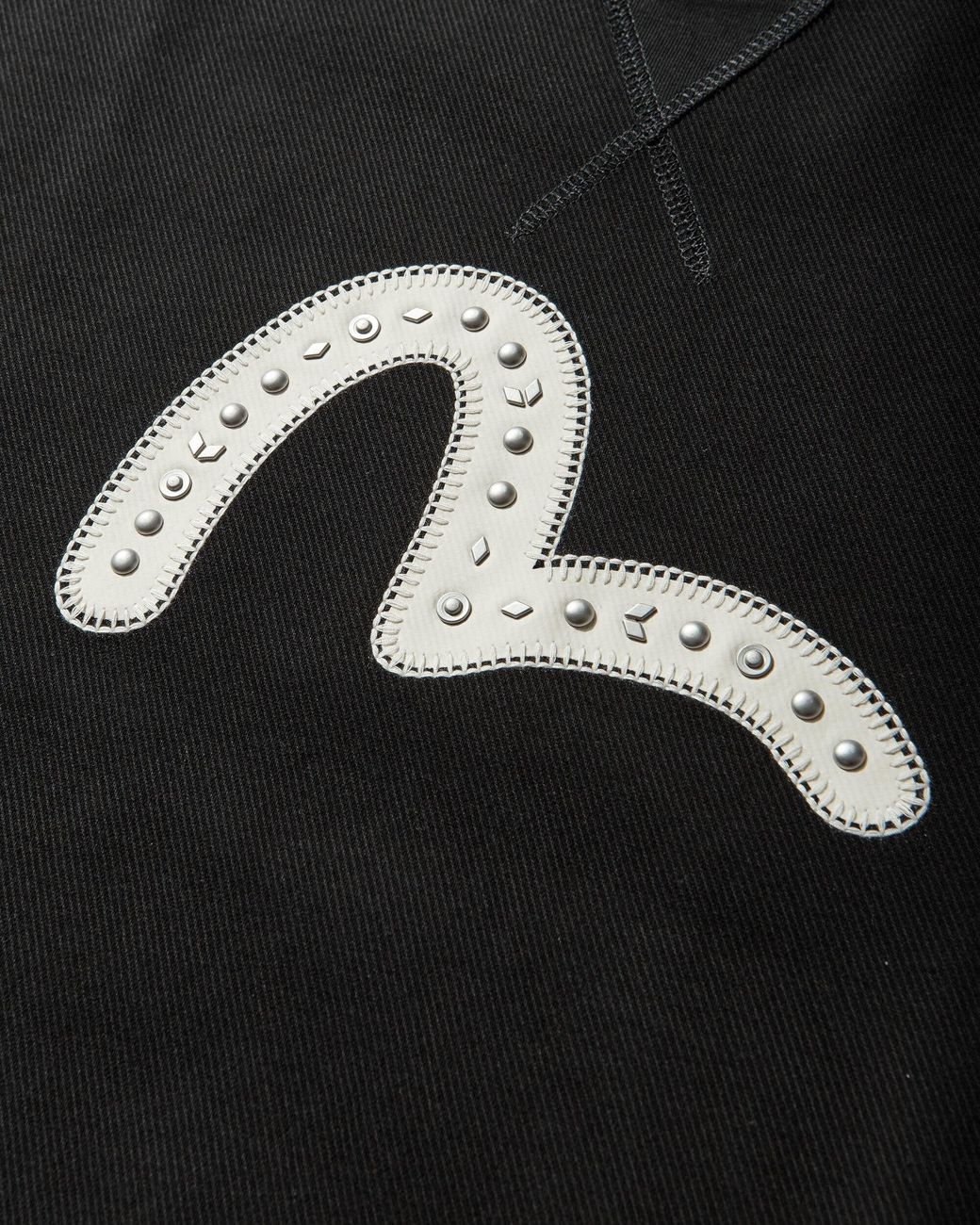 Evisu Black Men S Seagull Rivet Sweatshirt for men