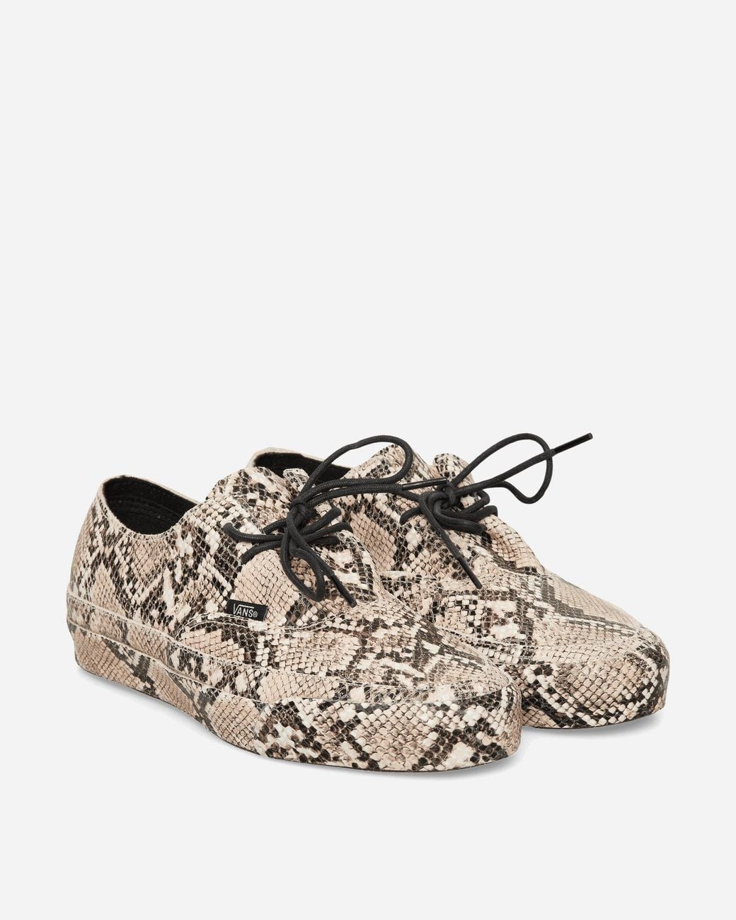 Vans White Premium Authentic Ease Python Sneakers Turtledove for men