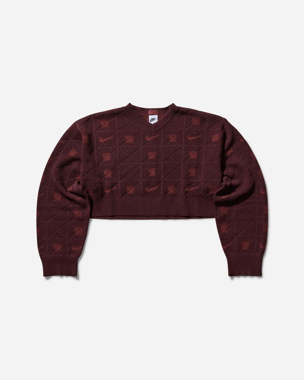 スウェット・トレーナー YESEYESEE Tenga x YES Stripe Knit Pullover Burgundy YS243KKN yeseyesee Tenga x Y.E.S Stripe Knit Pullover - Burgundy