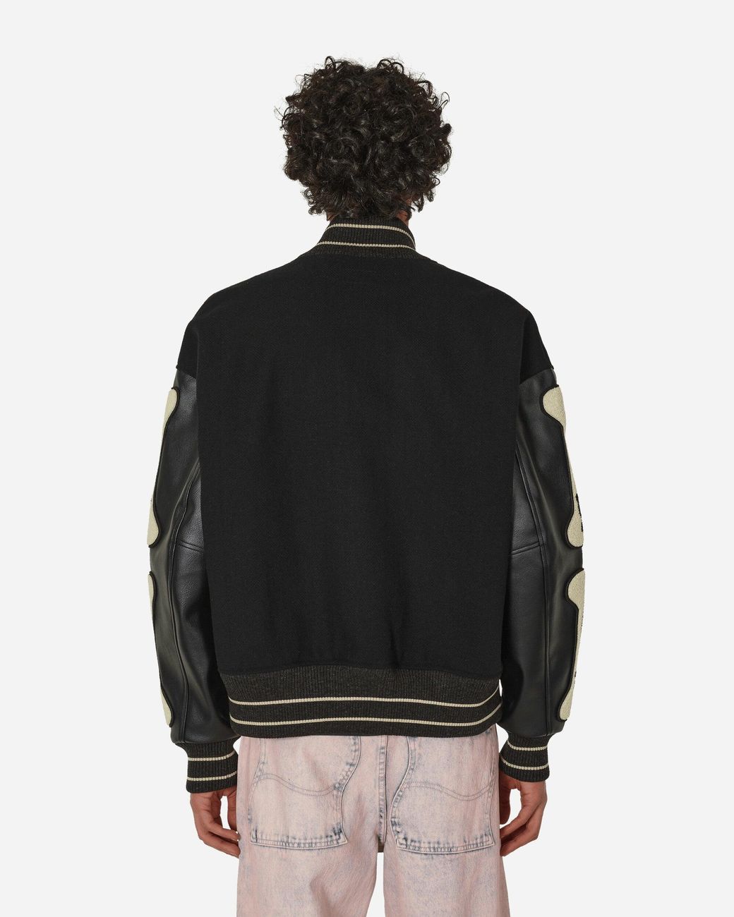 専用　KAPITAL I-Five Varsity Kapital I-Five Varsity black bomber jacket with bones